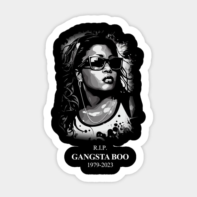 Gangsta Boo RIP 2023 Tribute Memphis Rapper Commemorative Sticker by siaskinet043